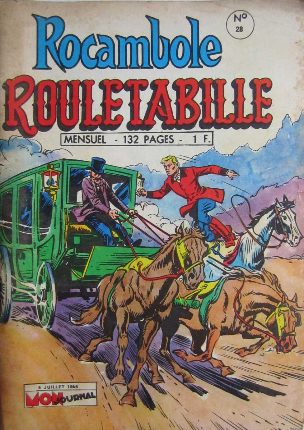 Scan de la Couverture Rocambole et Rouletabille n 28